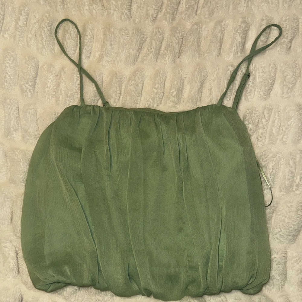 Abercrombie & Fitch Olive Green Bubble Camisole